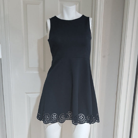 Peach Royal Chic Blue Sleeveless Cutout Mini Dress Women's Medium