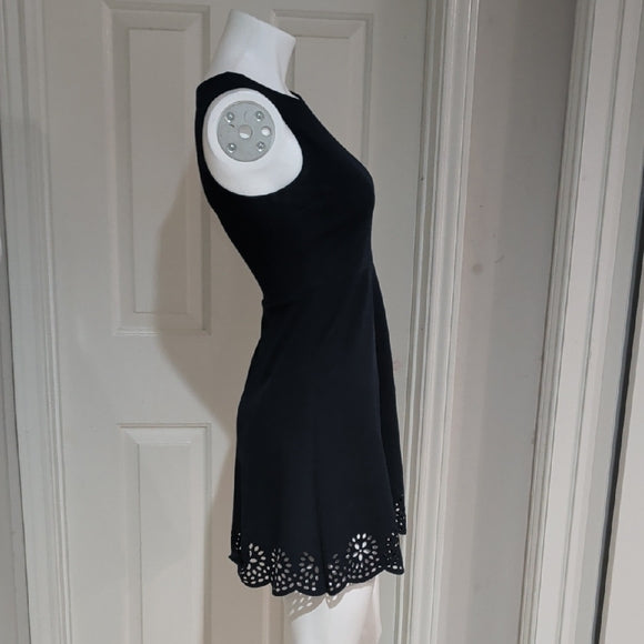 Peach Royal Chic Blue Sleeveless Cutout Mini Dress Women's Medium