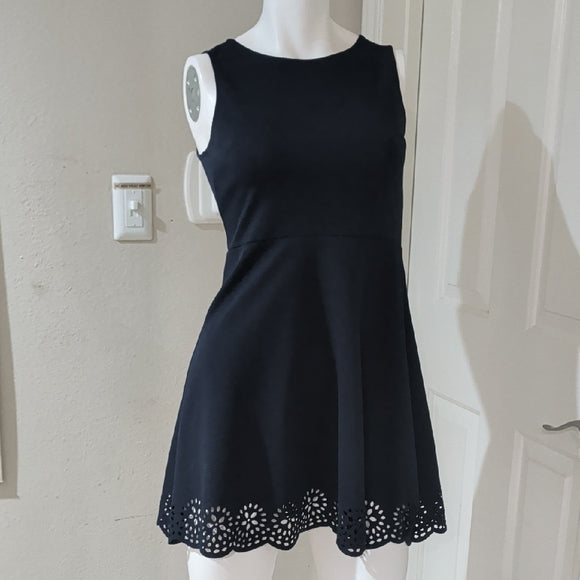 Peach Royal Chic Blue Sleeveless Cutout Mini Dress Women's Medium