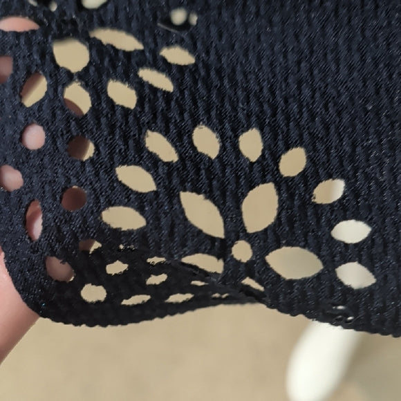 Peach Royal Chic Blue Sleeveless Cutout Mini Dress Women's Medium