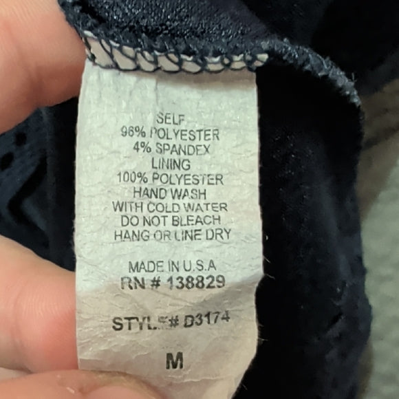 Peach Royal Chic Blue Sleeveless Cutout Mini Dress Women's Medium