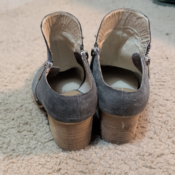 Dolce Vita Gray Suede Mule Booties Women's 8