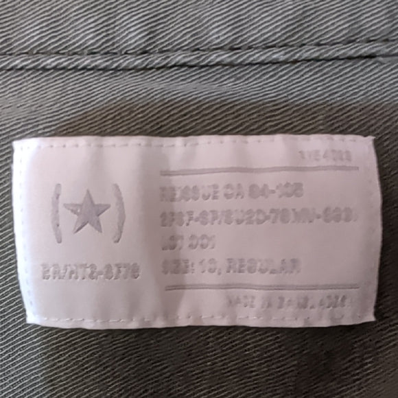 Women's Army Green Khaki Belted Utility Romper Size 10 Military