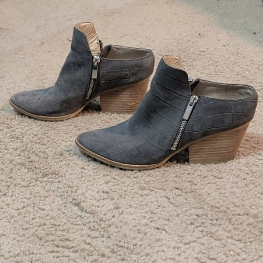 Dolce Vita Gray Suede Mule Booties Women's 8