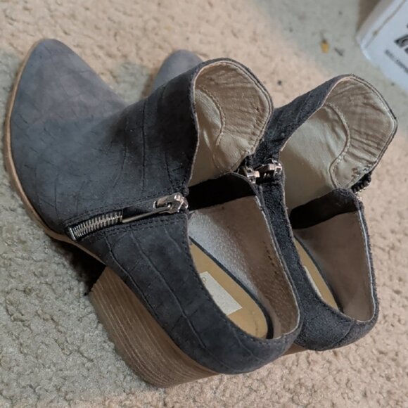 Dolce Vita Gray Suede Mule Booties Women's 8