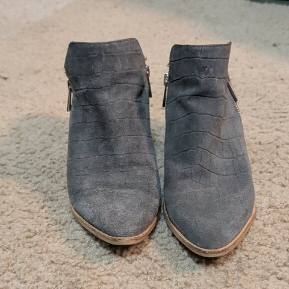 Dolce Vita Gray Suede Mule Booties Women's 8