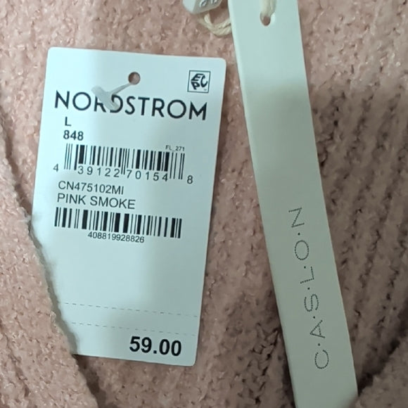 NWT Caslon Chic Pink Smoke V-Neck Sweater Women's Large
