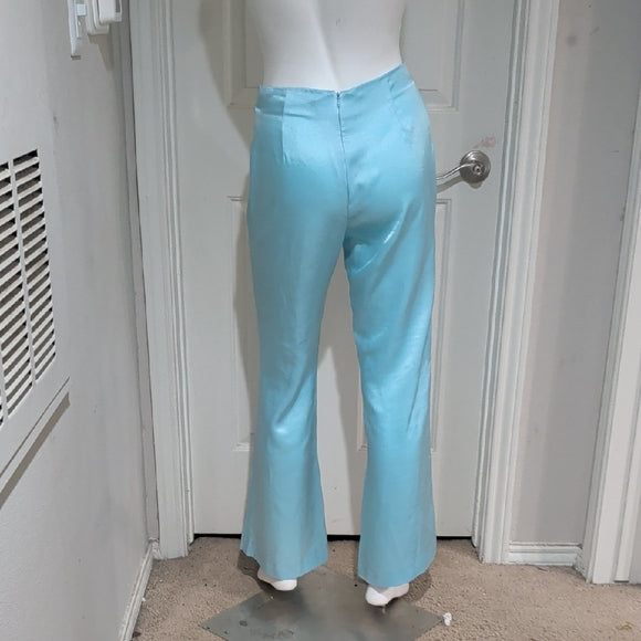 Chic Vintage Women's Sky Blue Flare Pants Size XS/S