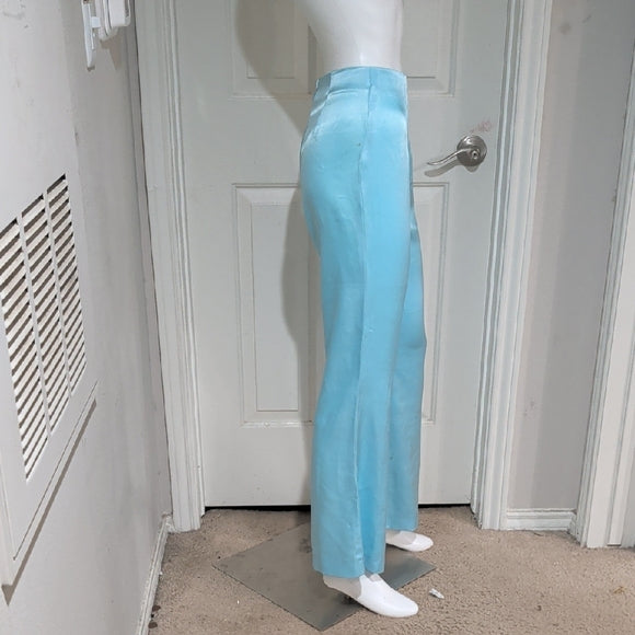 Chic Vintage Women's Sky Blue Flare Pants Size XS/S