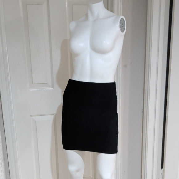 Chocolate USA Women’s Black Mini Skirt Size L Stretch Bodycon Basic Solid