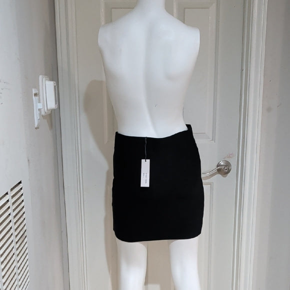 Chocolate USA Women’s Black Mini Skirt Size L Stretch Bodycon Basic Solid