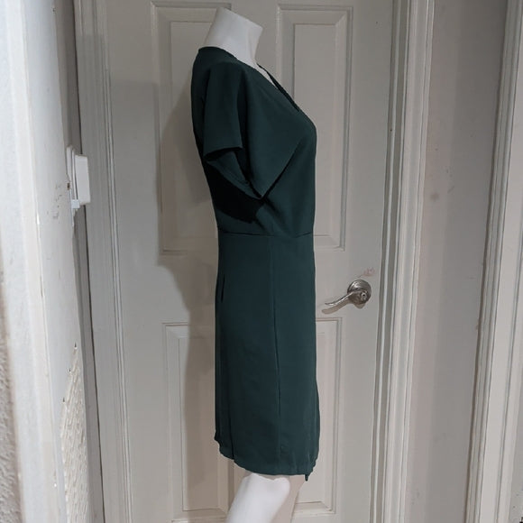 Vintage Loramendi Elegant Teal Wrap Midi Dress Women's Large