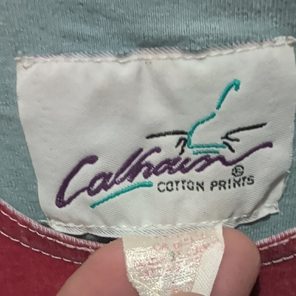 Vintage Budweiser Red and Teal Graphic Logo Tank Top Men's XL