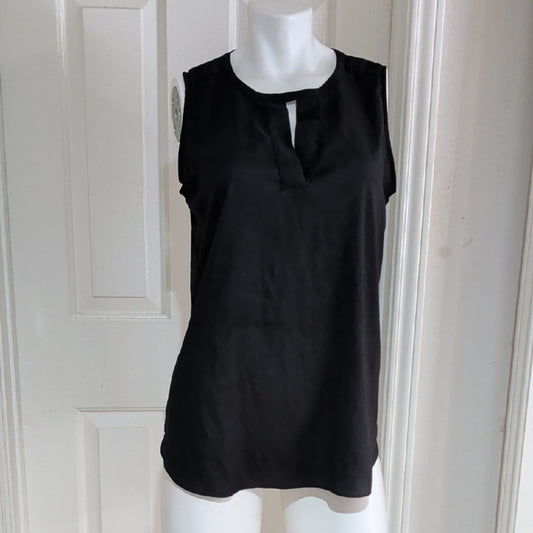 Women’s Black Sleeveless Keyhole Blouse Size Medium Business Casual