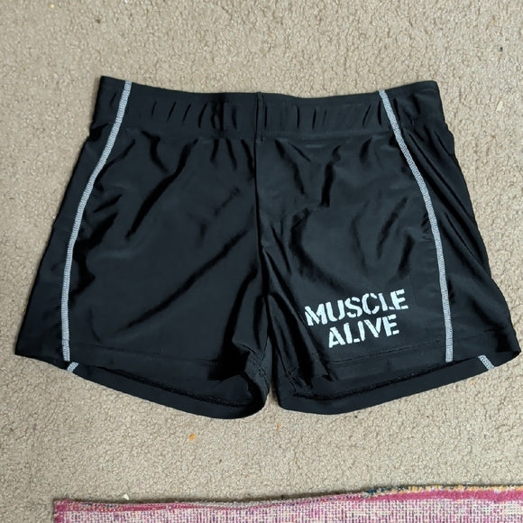 Black Performance Shorts with Elastic Waist Women's Large