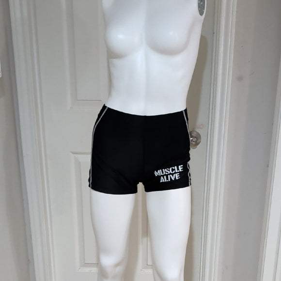 Black Performance Shorts with Elastic Waist Women's Large