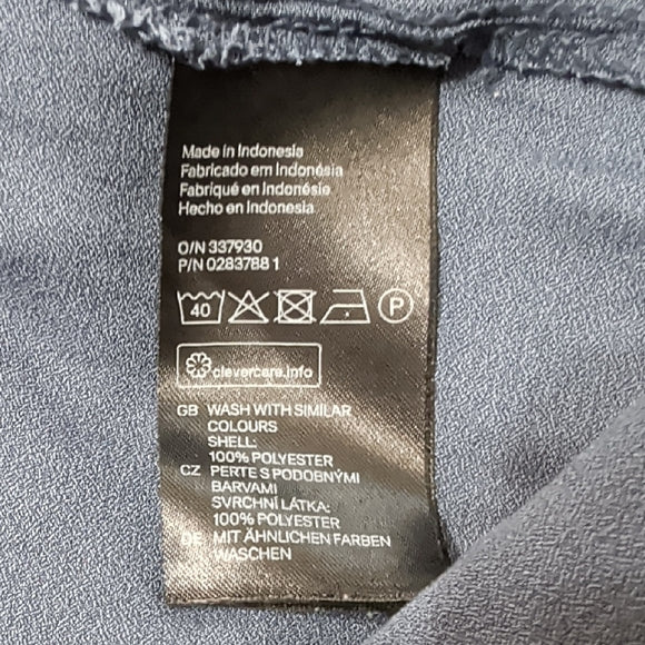 Sleeveless Ruffle-Front Blouse in Slate Blue by H&M Women's 6/Medium