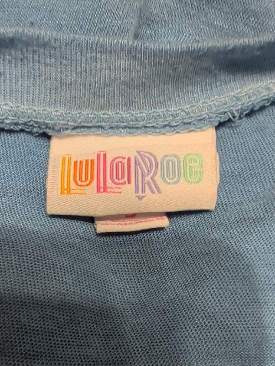 LuLaRoe Sky Blue Sheer V-Neck Tunic Top Women's Small