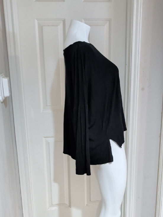 Abercrombie & Fitch Black Long Sleeve Boatneck Top Women's M/L