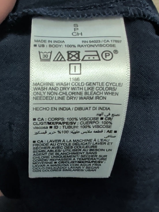 Old Navy Navy Blue Long Sleeve Maxi Dress with Cutout Waist Women's Small