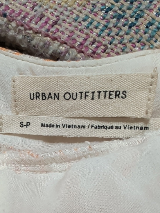 Urban Outfitters Orange & Cream Mini Dress with Subtle Peach Trim Women's Small