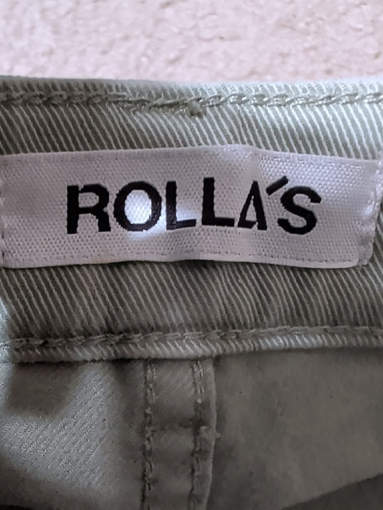 Rolla's High-Waisted Wide-Leg Utility Pants - Sage Green Women's 27