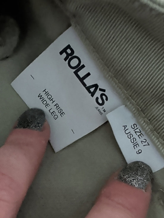 Rolla's High-Waisted Wide-Leg Utility Pants - Sage Green Women's 27