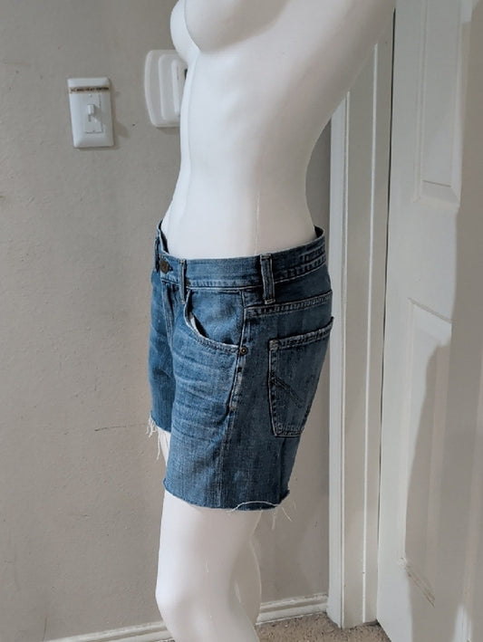 Citizens of Humanity Light Blue Distressed Denim Cutoff Shorts Women's 32