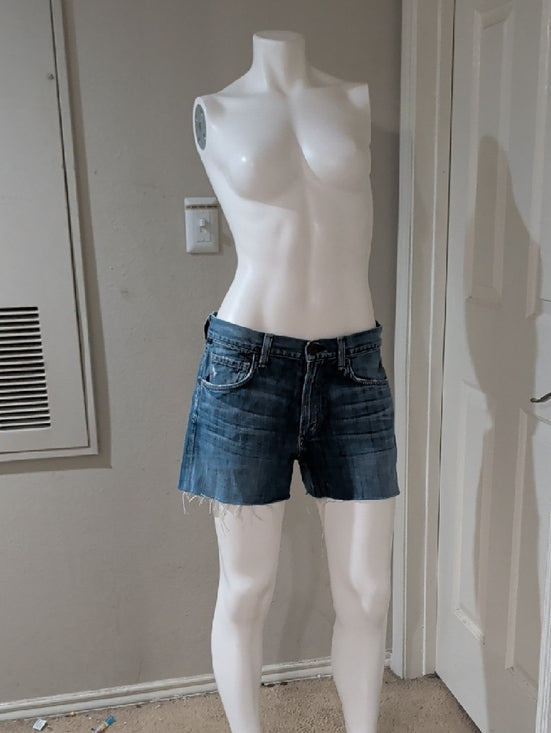 Citizens of Humanity Light Blue Distressed Denim Cutoff Shorts Women's 32