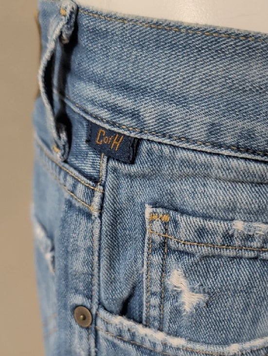 Citizens of Humanity Light Blue Distressed Denim Cutoff Shorts Women's 32