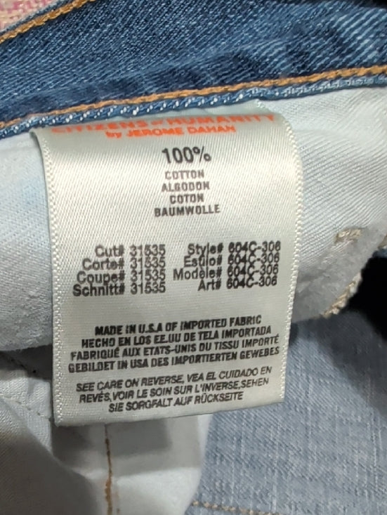 Citizens of Humanity Light Blue Distressed Denim Cutoff Shorts Women's 32