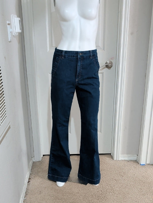 Sofia Jean by Sofia Vergara Stylish Dark Blue Flared Jeans Women's 8