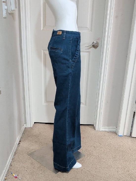 Sofia Jean by Sofia Vergara Stylish Dark Blue Flared Jeans Women's 8