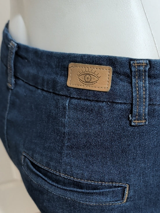 Sofia Jean by Sofia Vergara Stylish Dark Blue Flared Jeans Women's 8