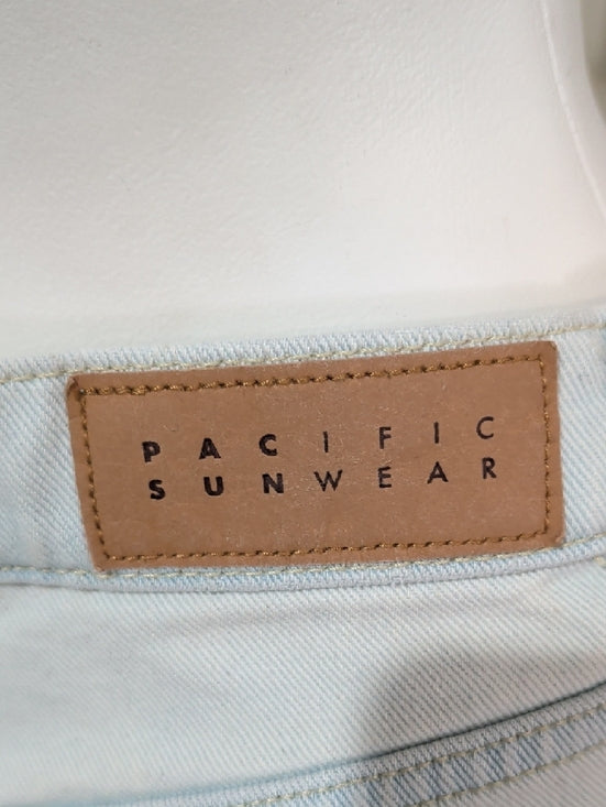 Pacific Sunwear Light Wash Distressed Bootcut Baggy Jeans Women's 27