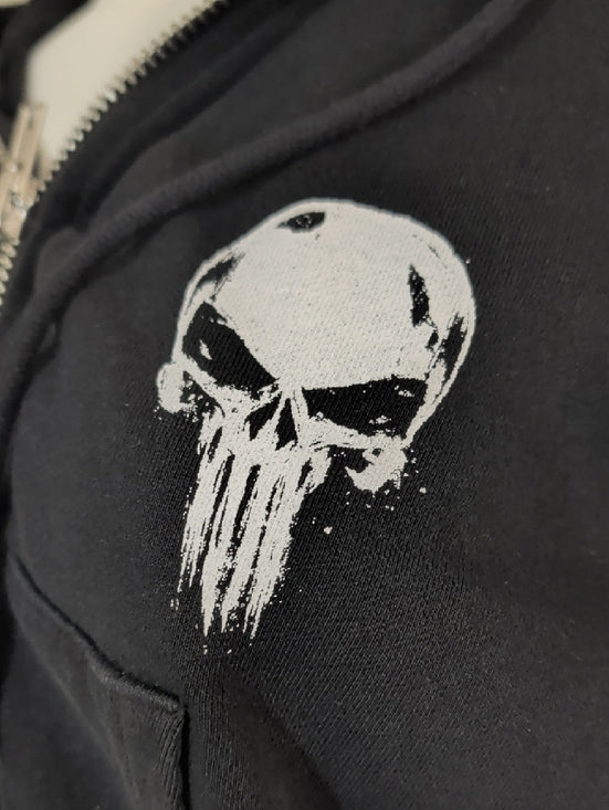 Darc Sport Black Marvel The Punisher Hero Elite Series Hoodie Women's Small