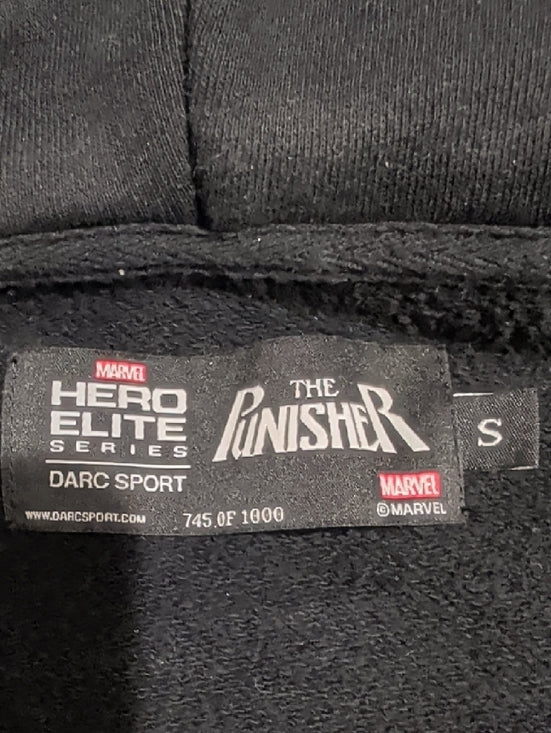 Darc Sport Black Marvel The Punisher Hero Elite Series Hoodie Women's Small