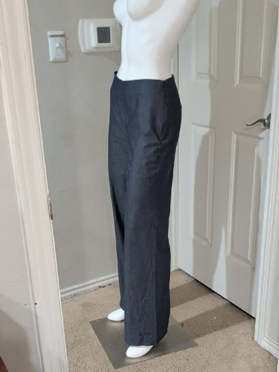 Vintage Kelly & Diane Women's Blue 100% Cotton Dress Pants Size 4