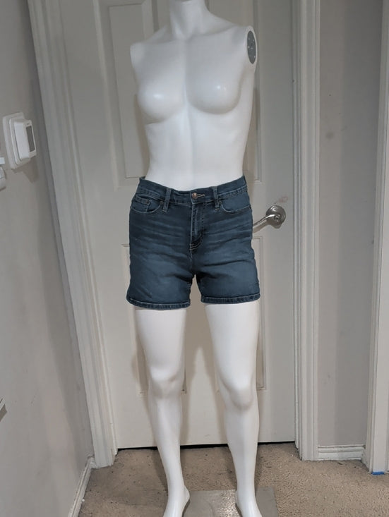 Calvin Klein Jeans Mid-Rise Washed Blue Denim Shorts Women's 25