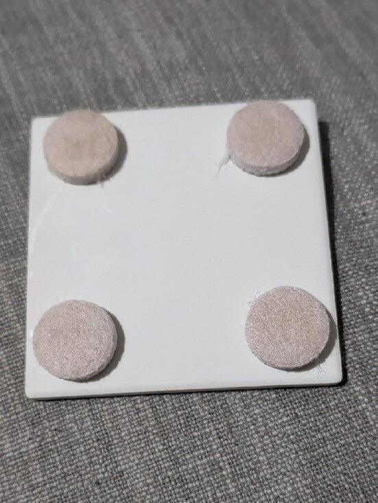 Decorative Ceramic Vase Art Print Coaster - Rustic Neutral Tones Handcrafted