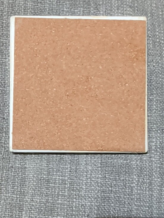 Neutral Living Room Decorative Art Tile Coaster with White Vase Accent Handmade