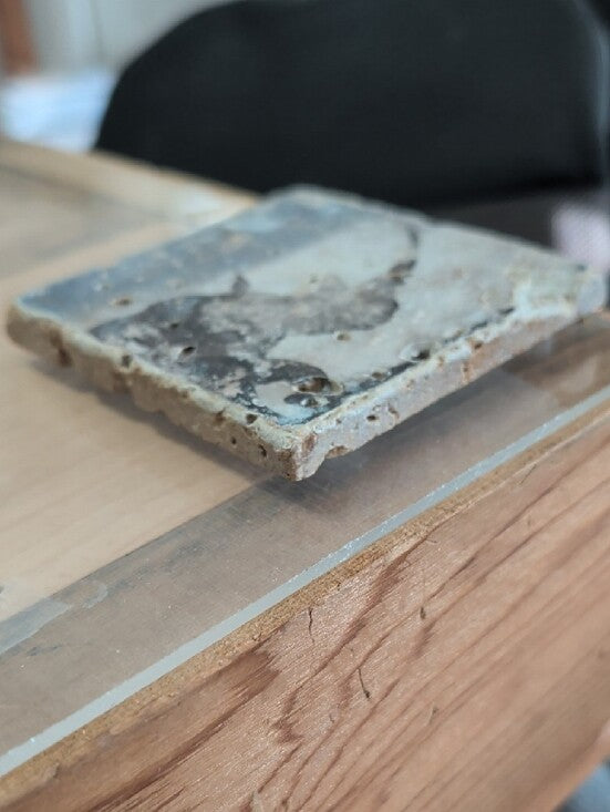 Rustic Trivet Coaster with Rhino Silhouette - Neutral Tones Handcrafted