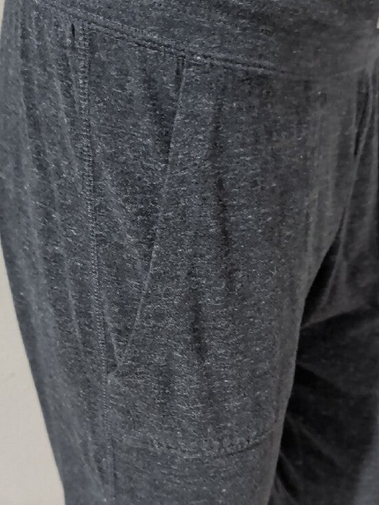 Nike Dark Gray Ankle Sweatpants with White Logo Women's Medium