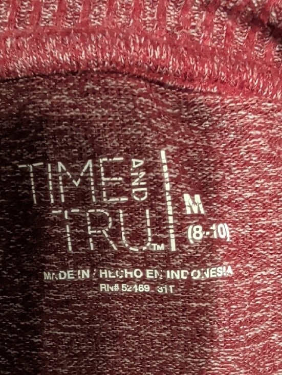 Time and Tru Women's Wine Long-Sleeve Top size Medium