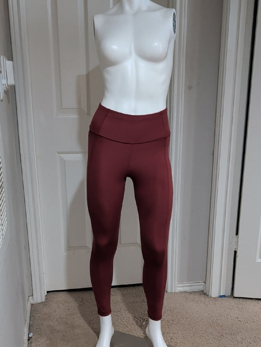 All In Motion Burgundy High-Waist Sculpting Leggings w/ Pockets XS