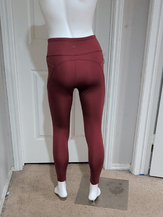 All In Motion Burgundy High-Waist Sculpting Leggings w/ Pockets XS