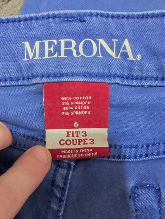 Merona Royal Blue Skinny Jeans Women's 6