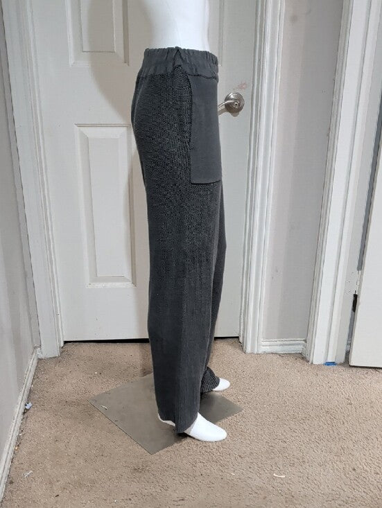 Free People Beach Charcoal Knit Lounge Pants with Elastic Waist Women's Small