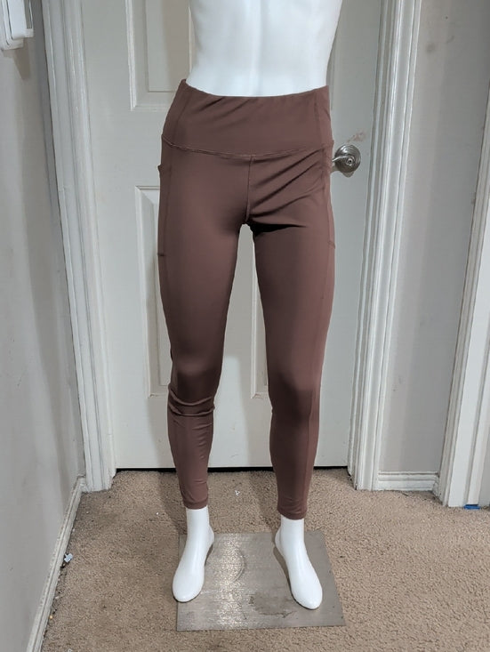 Avia Mauve-Brown High-Waist Performance Leggings Women's Medium