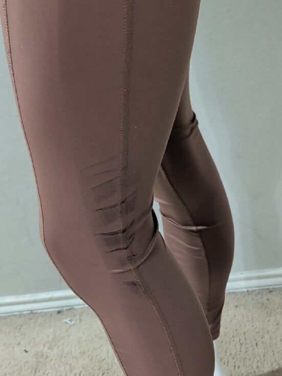 Avia Mauve-Brown High-Waist Performance Leggings Women's Medium